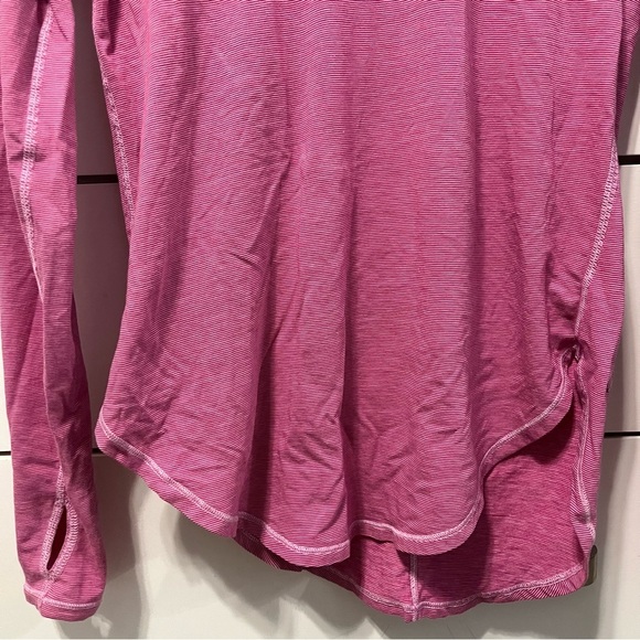 Lululemon Yogini 5 Year Long Sleeve Tee Pink Stripe - Picture 7 of 8